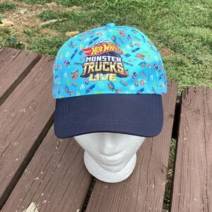 Kids Hot Wheels Monster‎ Trucks Live Blue Baseball Cap Adjustable Youth